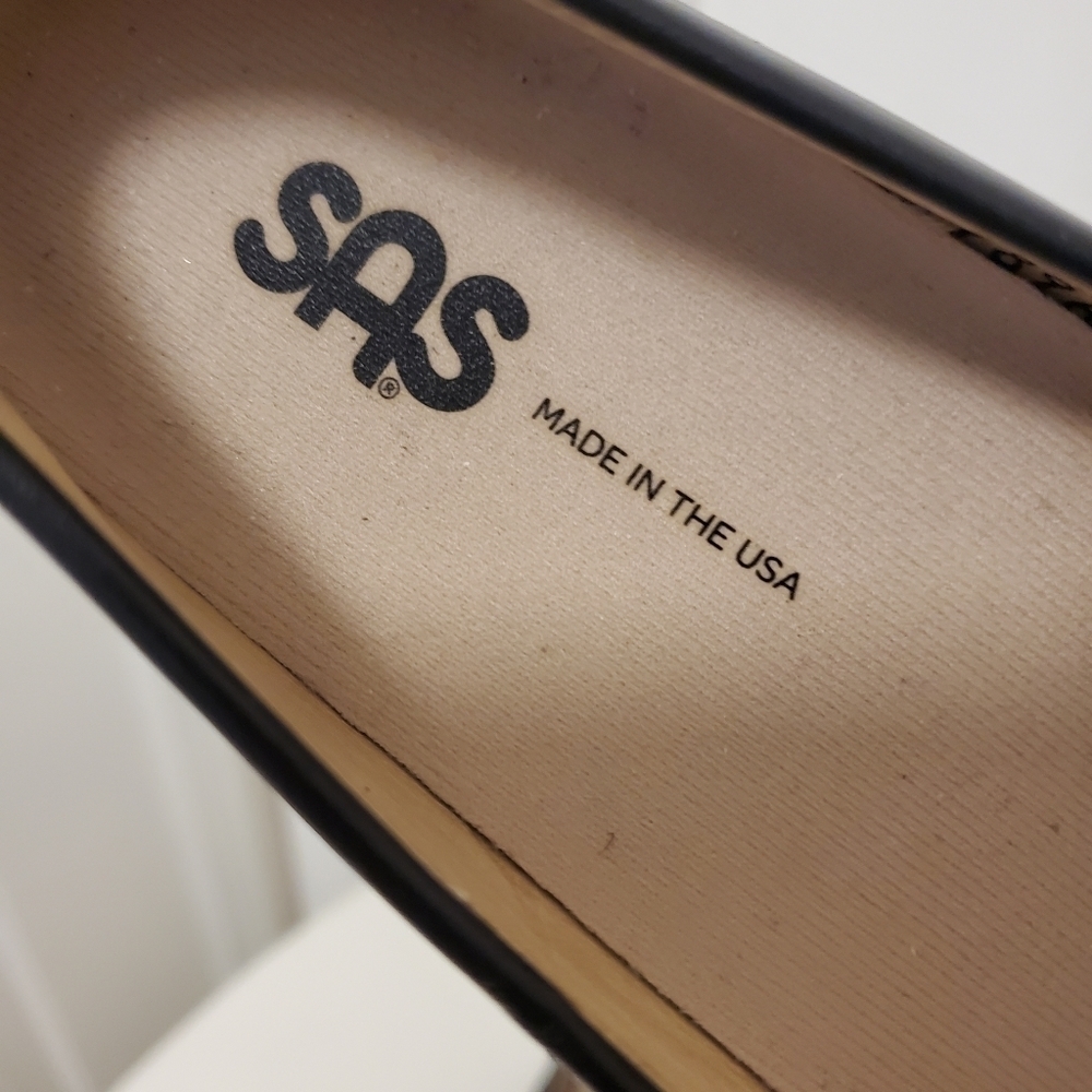 SAS Scenic Leather Ballet Style Black Flats Size 8, classic, Business Casual - Picture 9 of 14